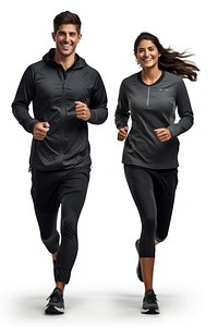 Man and woman jogging running sports. AI generated Image by rawpixel.