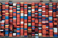 Shipping containers day architecture arrangement. AI generated Image by rawpixel.