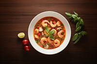 Tom Yum Goong food plate soup. AI generated Image by rawpixel.