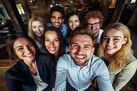 Smiling colleagues laughing adult togetherness. AI generated Image by rawpixel.
