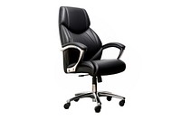 Office chair furniture black white background. AI generated Image by rawpixel.