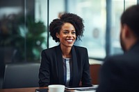 African American woman meeting talking person. AI generated Image by rawpixel.