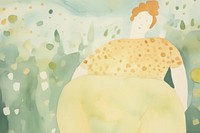 Pregnant woman painting cartoon creativity. AI generated Image by rawpixel.