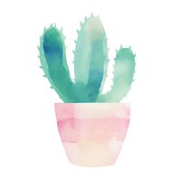 Cactus pot plant white background creativity. AI generated Image by rawpixel.