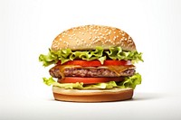 Hsmburger food white background hamburger. AI generated Image by rawpixel.