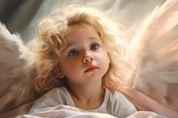 Cherub little angels portrait photo baby. AI generated Image by rawpixel.