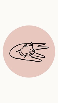 Cat  IG story cover template illustration
