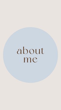 About me IG story cover template illustration