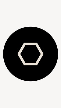 Black hexagon geometric shape IG highlight story cover template illustration