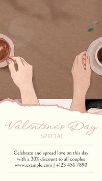 Valentine's day special Instagram story template social media design