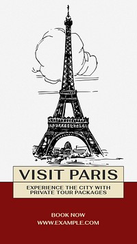 Paris private tour Instagram story social media design