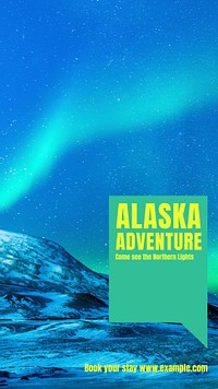 Alaska adventure Instagram story social media design