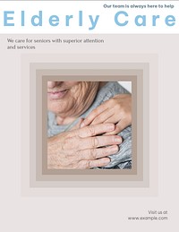 Elderly care flyer template