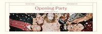Opening party email header template