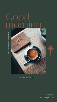 Online coffee store Instagram story template