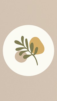 Aesthetic botanical Instagram story highlight cover template illustration