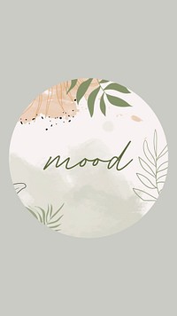 Botanical mood Instagram story highlight cover illustration