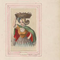 Vrouw in de klederdracht van Scheveningen (c. 1865 - c. 1875) by anonymous