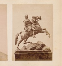 Metalen sculptuur van een ruiter te paard, lid familie Persico (c. 1860 - c. 1885) by anonymous