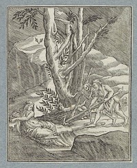 Adam, Eva en de Dood (1645 - 1646) by Christoffel van Sichem II, Christoffel van Sichem III and Pieter Jacobsz Paets