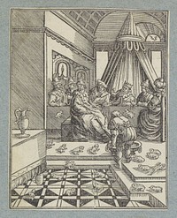 Plaag van de kikkers (1645 - 1646) by Christoffel van Sichem II, Christoffel van Sichem III and Pieter Jacobsz Paets