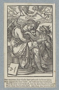Geduld (Patientia) (1591 - 1645) by Christoffel van Sichem II, Christoffel van Sichem III, Hans Sebald Beham and Pieter Jacobsz Paets