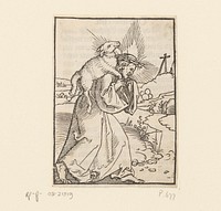 Christus als de Goede Herder (1527) by anonymous, Hans Sebald Beham and Hieronymus Andreae