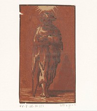 Heilige Judas Taddeüs (c. 1520 - c. 1550) by Antonio da Trento and Parmigianino