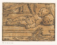 Christuskind slapend (c. 1609 - 1676) by Bartolommeo Coriolano and Guido Reni