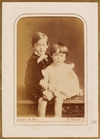 Portrait of two children by Elliott and Fry
