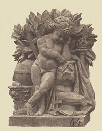 "L'Etude", Sculpture by Antoine-Samuel Adam-Salomon, Decoration of the Louvre, Paris by Édouard Baldus
