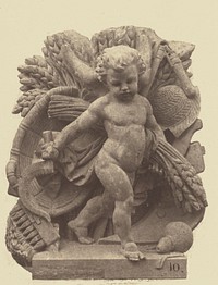 "La Moisson", Sculpture by Alexandre Schoenewerk, Decoration of the Louvre, Paris by Édouard Baldus