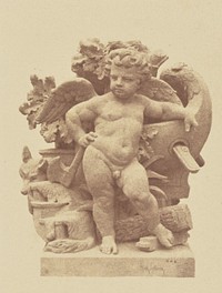 "Le Bois", Sculpture by Auguste Poitevin, Decoration of the Louvre, Paris by Édouard Baldus