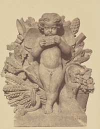 "L'Automne", Sculpture by Noémi Constant, Decoration of the Louvre, Paris by Édouard Baldus