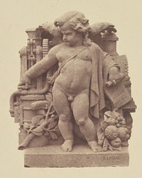 "La Vapeur", Sculpture by Hubert Lavigne, Decoration of the Louvre, Paris by Édouard Baldus