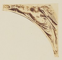 "La Renommée", Sculpture by Auguste Poitevin, Decoration of the Louvre, Paris by Édouard Baldus