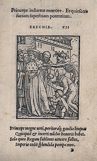 The dance of death: the duke. Woodcut by Hans Holbein the younger.