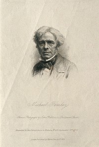 Michael Faraday. Stipple engraving, 1873, after J. Watkins.