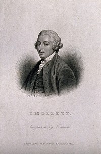 Tobias George Smollett. Stipple engraving by S. Freeman after Sir J. Reynolds.