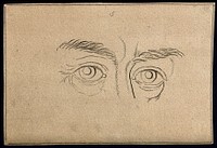 Eyes which express (according to Lavater) a good but weak and thus possibly suspicious character. Drawing, c. 1794.