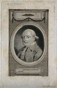 Peter Clare. Line engraving by J. Goldar after C. Metz.
