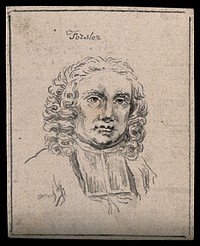 Johann Reinhold Förster, naturalist and clergyman: portrait. Drawing, c. 1794.