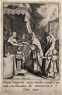 Saint Philip Neri. Etching by J. Bilivert.