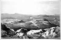 Xanthus, Lycia, a view of the plain. Lithograph by George Scharf junior, 1847.