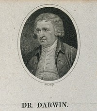 Erasmus Darwin. Stipple engraving by Holl.