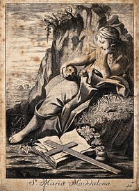 Saint Mary Magdalen. Engraving.