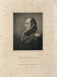Sir John Franklin. Stipple engraving, 1825.