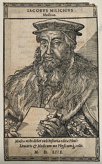 Jacob Milich. Woodcut, 1558.
