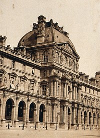 Musée du Louvre, Paris: north wing facing the Cour Napoléon. Photograph (by Édouard Baldus), ca. 1860.