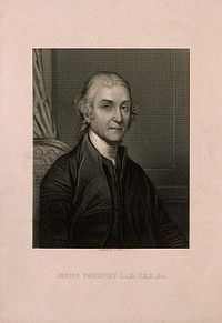 Joseph Priestley. Stipple engraving by W. Holl after G. Stuart.